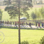 Oravaisten taistelu. Venäläiset marssivat taistelukentälle.